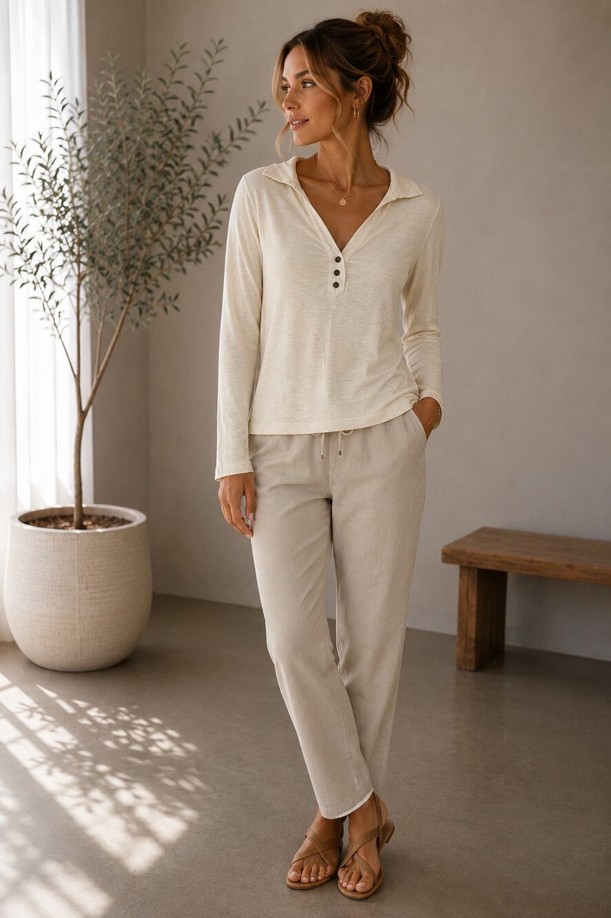 Prana Cream Long Sleeve Women’s Henley Tee Shirt Blouse Womens S Casual Gorpcore